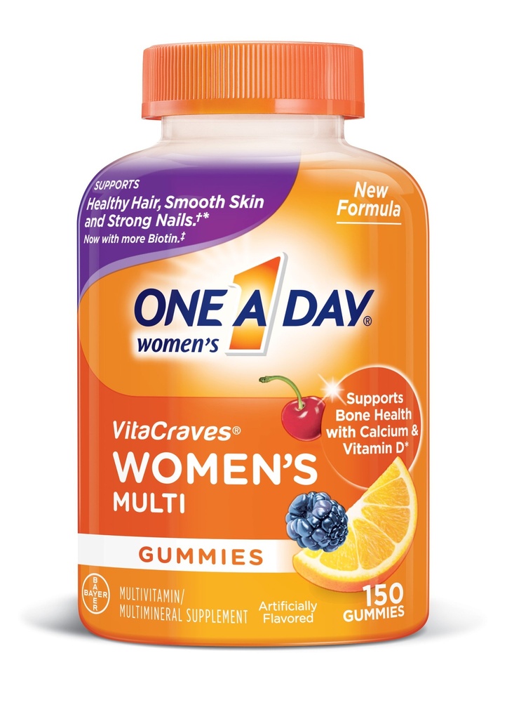 Ein Tag Frauen Multivitamin, Nahrungsergänzung mit Vitaminen A, C, E, B1, B2, B6, B12, Biotin, Calcium und Vitamin D, 150 Anzahl