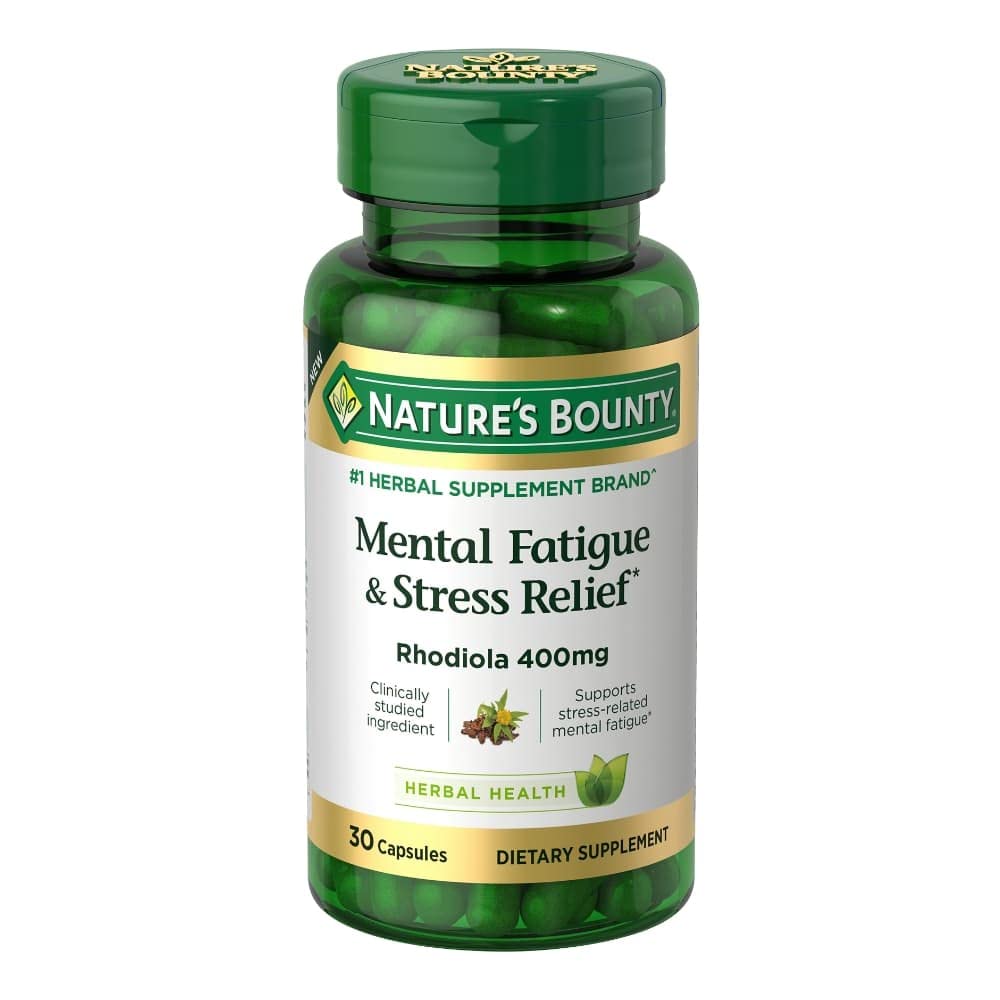 Fatica mentale e sollievo da stress, supplemento di Rhodiola, 400 mg, capsule, 30 conte