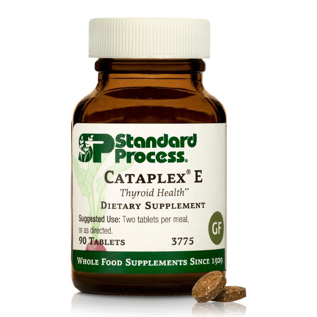 Standard-Prozess-Kataplex E - Schilddrüsengesundheitsunterstützung mit antioxidativem Vitamin E & Selen - endokrine Drüsengesundheitsunterstützung - glutenfrei, nicht-milchig & nicht-soja - 90 Tabletten (45 Portionen)