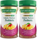 Natur Bounty Pre + Pro + Postbiotische Gummis für Verdauungsgesundheit, Immununterstützung - Probiotische Gummis für Darmgesundheit, tropischer Mangogeschmack, 30 Ct (Paket von 2)