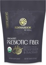 Sunwarrior Fiber Supplement Prébiotique Organique de supplément de fibre végétalienne Gut santé booster avec des ingrédients purs pour l'harmonie digestive de légumes et non-OGM de 8oz Pouch (30 SRV) Be Well