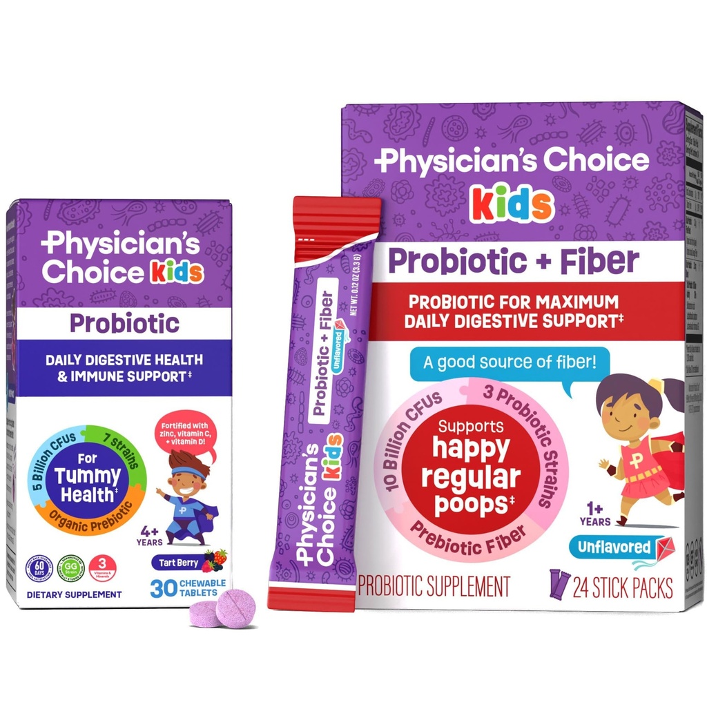 Arztwahl Kinder Happy Tummy Bundle - Faser 24pck + Probiotische 30ct