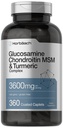Horbäach Glucosamine Chondroïtine MSM. 360 Caplets. Formule avancée avec Turmeric.