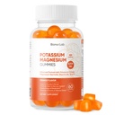 BionerLab Potassium Magnesium Gummies con vitamina D3 B6 C - Potassio ad alto assorbimento 99mg Magnesio Glycinate 250mg Integratori per Donne Adulti Bambini