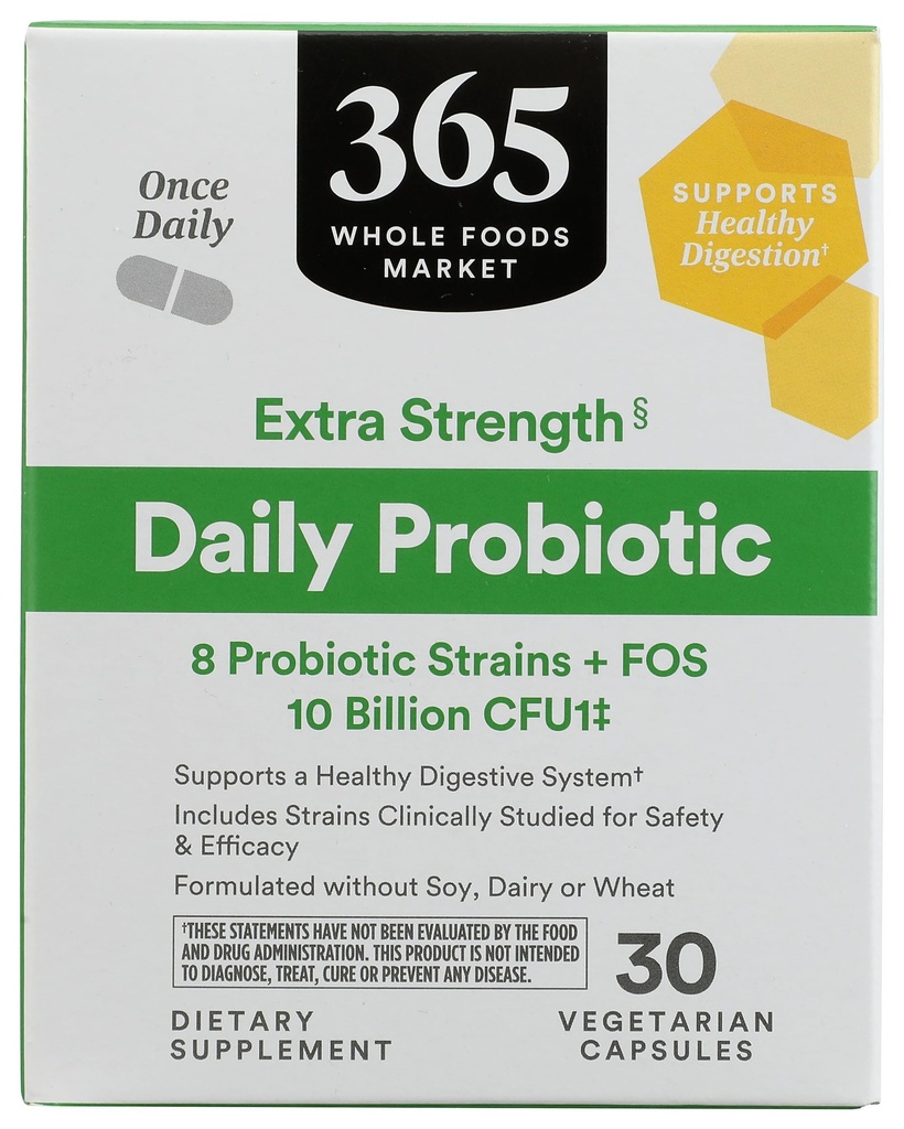 365 von Whole Foods Market, Extra Strength Daily Probiotic 10 Milliarden CFU, 30 ct