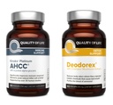 Qualità della vita Tutto Supporto Immune Naturale e Detox Bundle - Kinoko Platinum AHCC Mushroom Extract - Deodorex Support Supplement