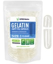 XPRS Nutra Size 1 Capsule Vuoti - 100 Contare Capsule Gelatini Vuoti - Capsule Pillole Vuote - Filling Capsule Capsule fai-da-te - Capsule Pillole Pure Bovine Fillable Caps Pillole Gel Vuoti