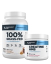 Trasparente Labs Grass-Fed Whey Protein Isolate (30 Serve, Chocolate PB) & Creatine HMB (30 Serve, Strawberry Lemonade)
