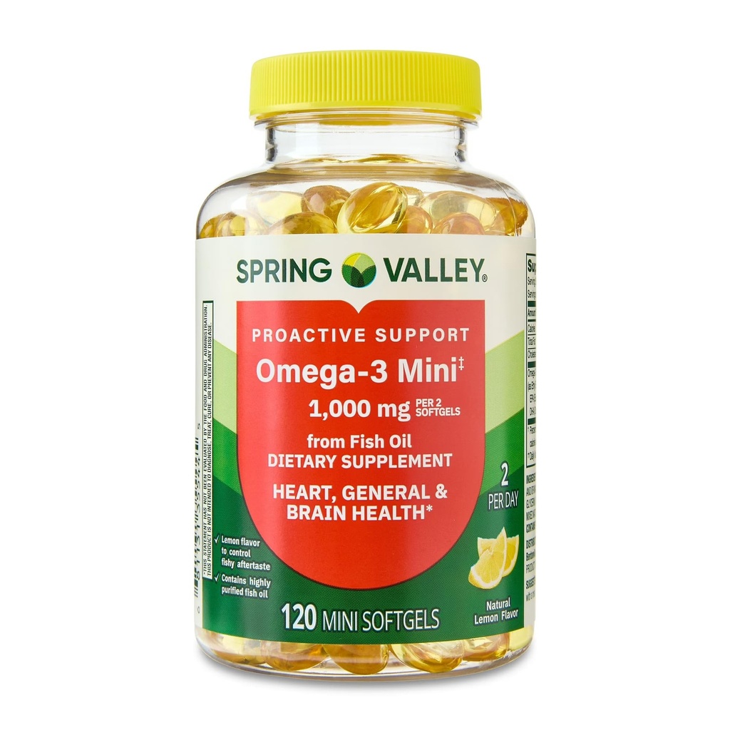 Convergence Proactive Support Omega-3 Mini aus Fischöl Nahrungsergänzungsmittel, 1000 mg, 120 Count