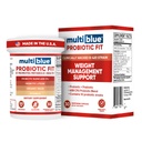 MultiBlue Probiotic Fit – Supports Natural GLP-1 & Appetite Control for Women & Men, Bifidobacterium B-420, Digestive & Gut Health, 10 Probiotic Strains, 60 Billion CFU, Prebiotic + Vitamin D3, 30ct