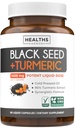 Cold-Pressed Black Seed Oil Capsules - Vegan Non-GMO Nigella Sativa Black Seed Oil Supplement with Turmeric Extract for Comfort Mobility & Immune Support - Curcuminoid & Thymoquinone-Rich (1 Month)