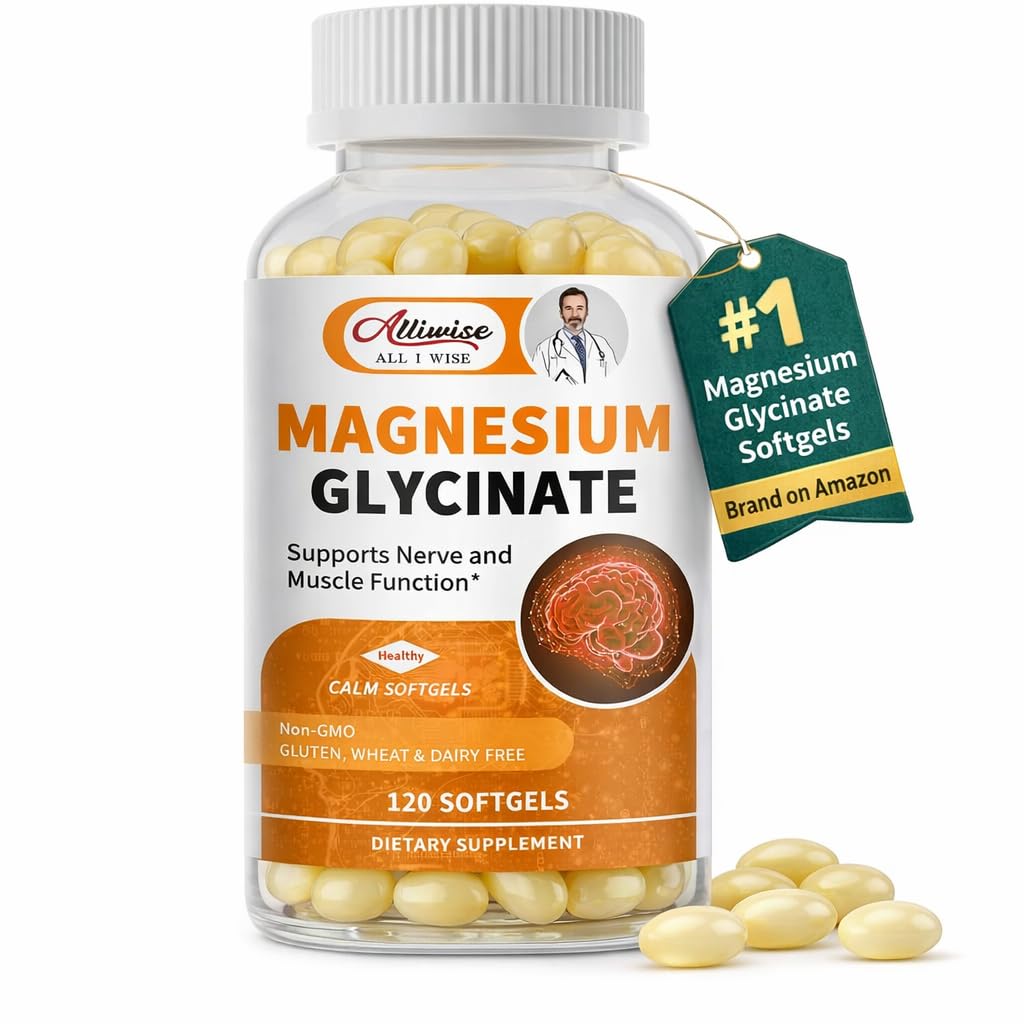 Magnesium Glycinate 400mg Softgels,Small Easy to Swallow Magnesium Capsules