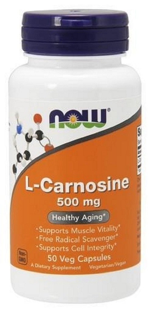 JETZT Nahrungsergänzungsmittel, L-Carnosin (Beta-Alanyl-L-Histidin) 500 mg, Gesundes Altern, 50 Veg Kapseln