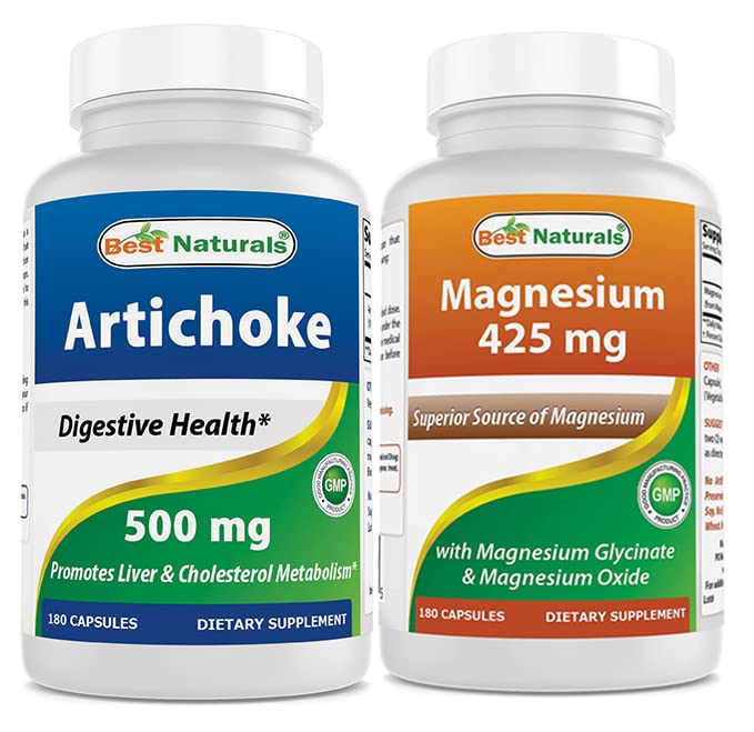Best Naturals Artichoke Extract 10000 mg & Magnesium Glycinate 425 mg