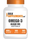 BulkSupplements.com Omega-3 Softgels - von Algal Oil, Algae Oil Omega 3 Supplement - Glutenfrei, 1 Softgel pro Servierung, 180 Count (Pack von 1)