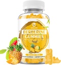 Berberine Gummis mit Ceylon Cinnamon 1500mg Hohe Potenz Berberine HCL-Ergänzung für Immun- und Stoffwechselunterstützung, Sugar Free, Ananas Flavor - 60 Count
