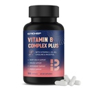 17-en-1 Complexe Vitamine B Plus – Vitamine B1, B2, B3, B4, B5, B6, B7 (Biotine), B8 (Inositol), B9, B12, C, D3, K2, Énergie, Immune, Peau, Nerve Soutien pour les hommes et les femmes - 120 Capsules