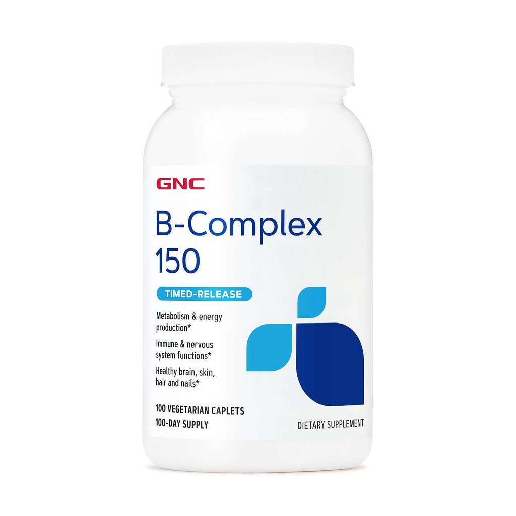 GNC B-Komplex 150, Metabolismus & Energieproduktion, Timed-Release, 100 Zähler
