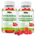 Vitamin B Complex Gummies for Women & Men - Vitamin B12, B1, B2, B3, B5 & B6 -B Complex Vitamin Supplements with Vitamin C,Magnesium & Choline, Raspberry Flavor, 120 Count