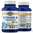 Vykee Nutrition B Complex Supplement – High-Potency B Vitamine mit 750mg DFE Folate, 440mcg B12/Biotin | Vegan Non-GMO | Unterstützt Cellular Energy Production & Red Blood Cell Formation | 120 Kapseln