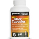 Psyllium Husk Fiber 520mg Kapseln ergänzen lösliche diätetische Colon-Unterstützung für Frauen und Männer, Wiederherstellung der Verdauungsregelmäßigkeit und Balance (200 Count)
