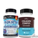 BioSchwartz 15 jours de nettoyage pour Colon et Gut Health Plus Hydrolysed Collagen Peptide Capsules (45 jours d'approvisionnement)