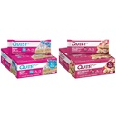 Quest Birthday Cake & White Chocolate Raspberry Protein Bars, High Protein, Gluten Free, Keto, 12 Count Each