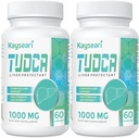 TUDCA Sale Bile Supplemento 1000mg - 120 capsule vegetali,Liver Support Supplemento per Detox Cleanse,Gelatin Free