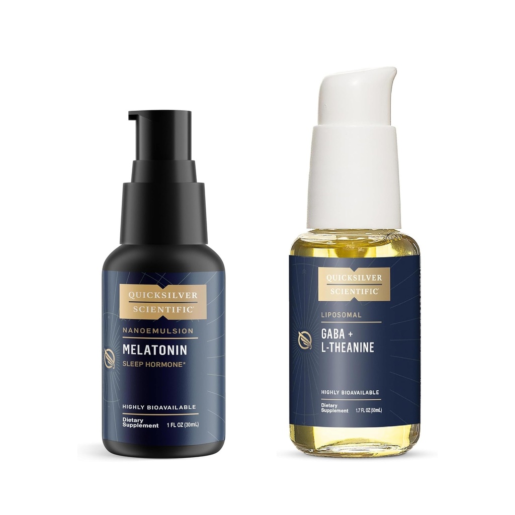 Quicksilver Scientific Liposomal Melatonine Liposomal GABA + L Theanine Bundle