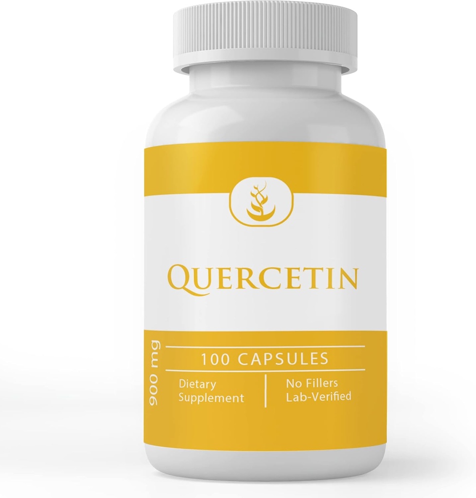 Pure Original Zutaten Quercetin (100 Kapseln) Immer rein, keine Additive oder Füllstoffe, Lab Verifiziert