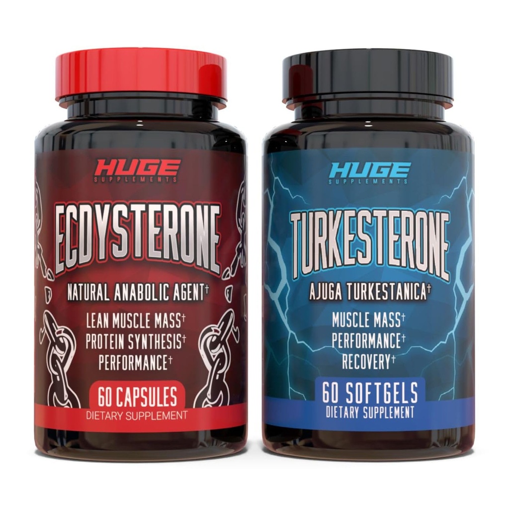 Riesige Ergänzungen Turkesterone & Ecdysterone Stack, Muskel- & Stärke bauen, Enhanced Absorption Technology (60 Portionen)
