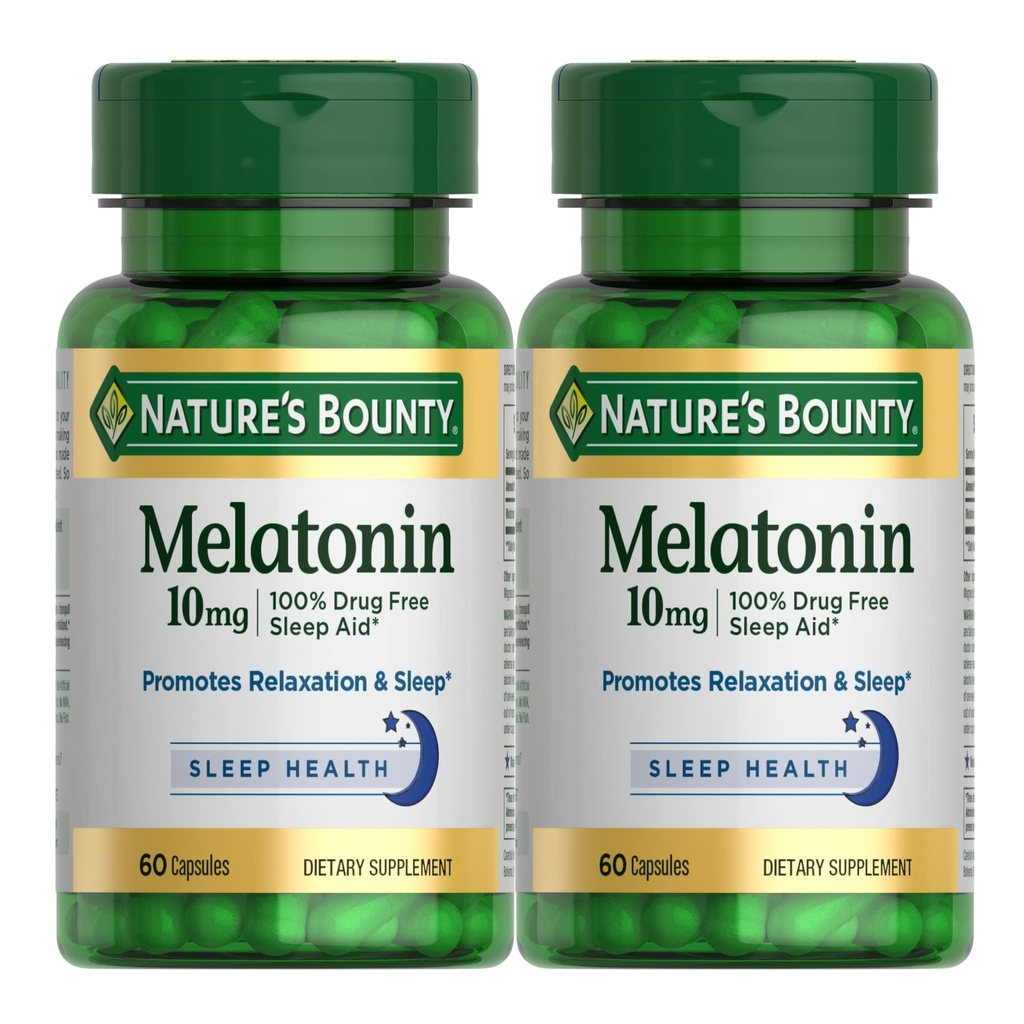 Melatonin von Nature's Bounty, 60 Count (Paket von 2)