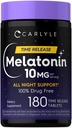 Carlyle Melatonin 10mg. 180 comprimés de libération dans le temps.