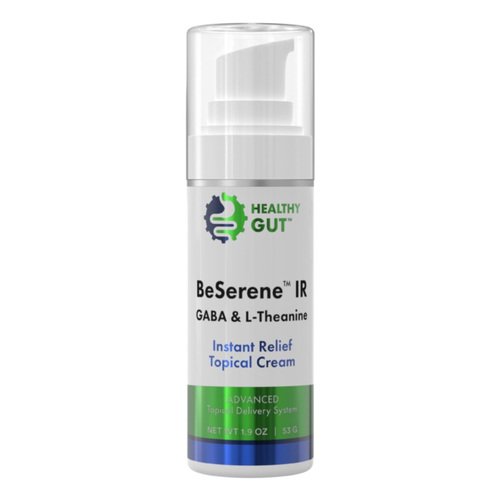 Healthy Gut BeSerene IR | GABA & L-Theanine | Instant Relief Topical Cream | 1.9 OZ