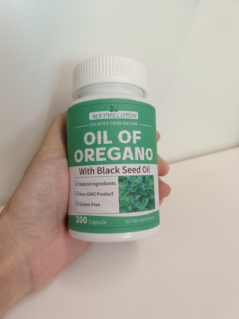 Oregano Oil Softgels with Black Seed Oil, High Carvacrol,0356