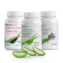 AloeCure Organic Aloe Vera Capsules Pack - 3 Pièces - VeraFlex, Aloe Vera Capsules, Probiotiques + Enzymes