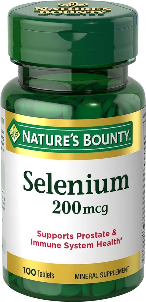 Natura Bounty Selenium 200 mcg Natural High Selenium Yeast, 100 compresse (Pack of 3)