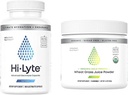 Capsule di ricambio per elettroliti Hi-Lyte per una rapida idratazione | 100 capsule | Polvere di succo di erba organica con Kamut | 75 porzioni | Delizioso aroma di limone