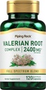 Piping Rock Valerian Root Capsule 2400 mg | 120 Count | Extract Supplement | Herbal Blend | Non-GMO, Gluten Free