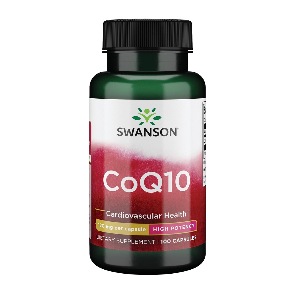 Swanson CoQ10 - Hilft die Förderung von Herzgesundheit, Energieunterstützung, & Aids Gesamte Herz-Kreislauf-System-Gesundheit - Hilft, Coenzym Q10-Ergänzung - (100 Kapseln, 120mg Jeder)