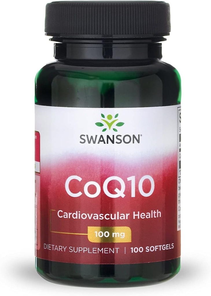 Swanson CoQ10 - Energy Antioxidant Support - Coenzym Q10 Supplement - (100 Softgels, 100mg Jeder)