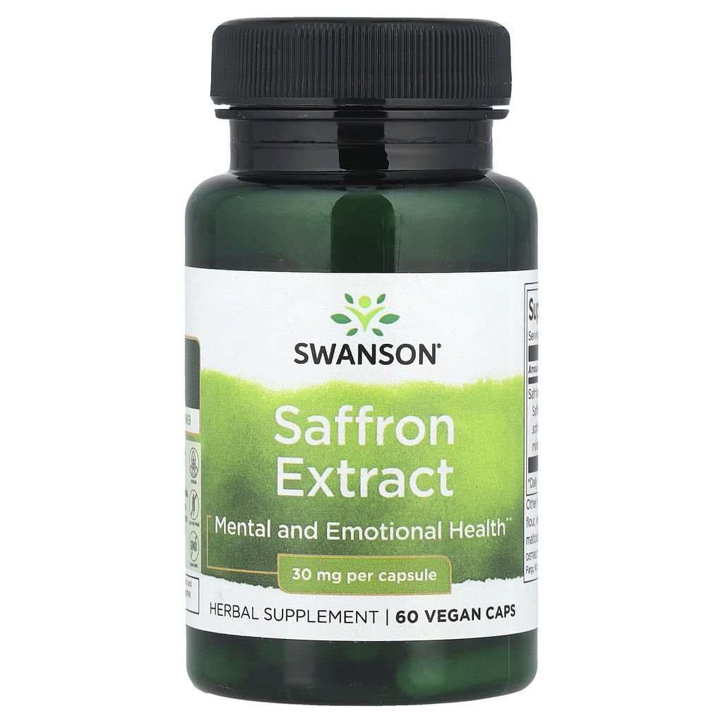 Swanson Saffron Extract 30 mg 60 Vegan Caps