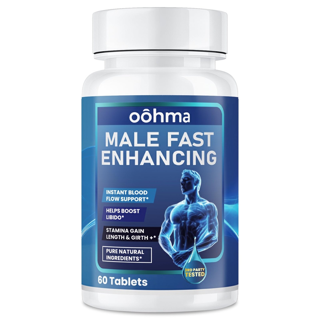 New Male Enhancing Supplement, Designed to be Fast Acting for Blood Flow to Gain Length & Girth + Stamina, Maca, Epimedium, and Other Natural Ingredients, 3rd Party Tested Supplement 60 Tablets