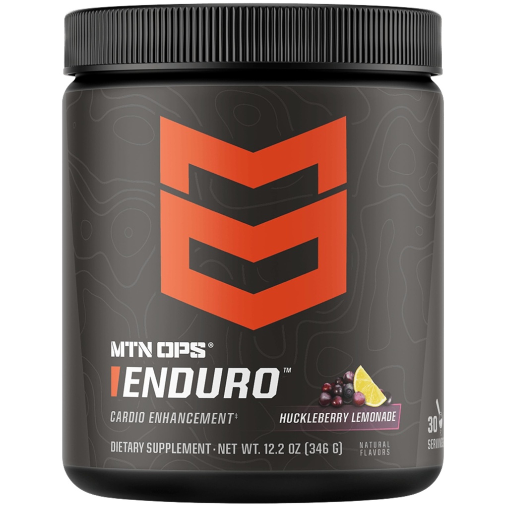 MTN OPS Enduro Nitric Oxide Pre Workout Powder Zero Sugar Stimulant Free Preworkout Caffeine Free with L Arginine L Citrulline Pump Formula 30 Servings Huckleberry Lemonade