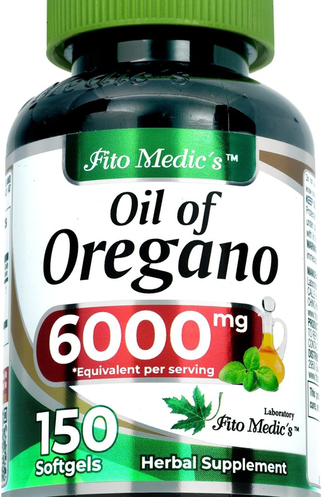 FITO MEDIC's Öl von Oregano Kapseln | Hohe Absorption Oregano Öl Softgels | Öl von Oregano |Herbal Supplement 150 Count