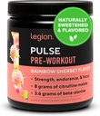 LEGION Pulse Pre Workout - Tutto naturale Nitric Oxide Preworkout Drink per aumentare l'energia, Creatina libero, naturalmente addolcito, Beta Alanine, Citrulline, Alpha GPC (Rainbow Sherbet)