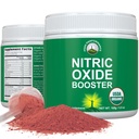 USDA Organic Plant Based Nitric Oxide Booster Powder Supplement for Men & Women - Caffeine Free Supplements 5 Top Ingredients - Beet Root, Tart Cherry, Acerola Cherry, Pomegranate, Red Ginseng