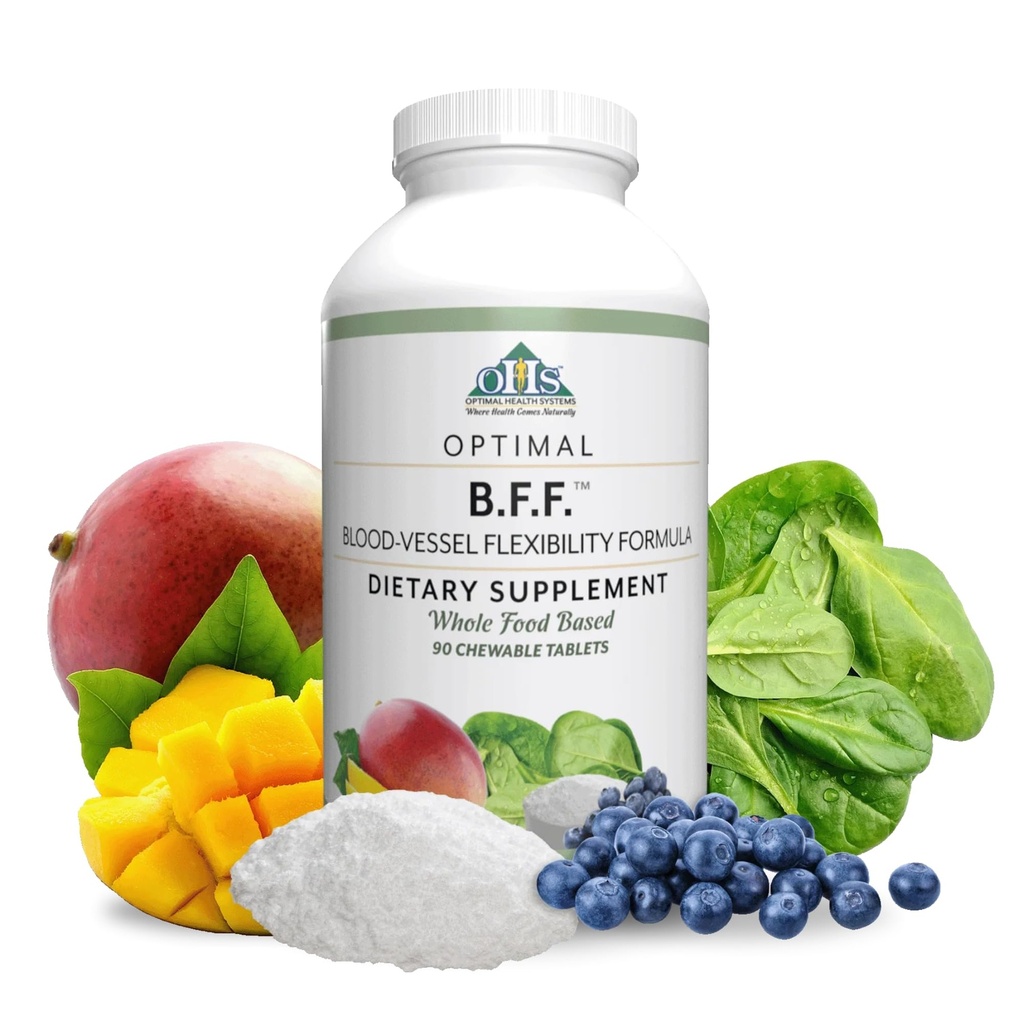 Optimal Health Systems BFF Chewable | Blood-Vessel Flexibility Formula | Circulation & Oxygen Flow Supplement | Nitric Oxide Boost | 50+ Powerful Ingredients | 90 Tablets
