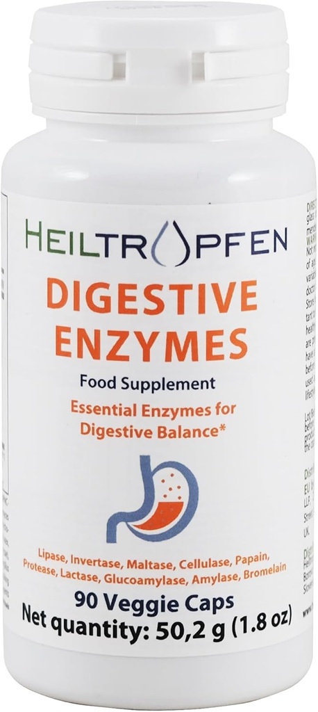 Heiltropfen enzimi digestivi | 90 capsule vegetali | Integratore alimentare