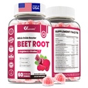 Beet Root Gummies - Nitric Oxid Booster Ergänzungen für Männer & Frauen mit Beetroot, L-Citrulline & L-Arginin - Herz, Muskel & Zirkulation Unterstützung - Sugar Free, Vegan, Mixed Berry Flavor, 60 Gummies